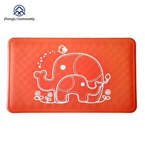 Printing Skid Resistance Cartoon Rubber Bath Mat For Shower