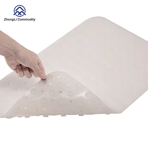 Transparent Silicone Bathtub Mat Anti Slip Bath Mat