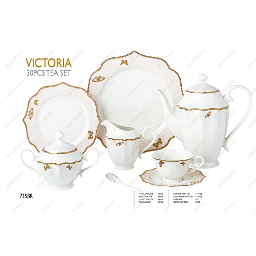 30pcs tea set 7358R