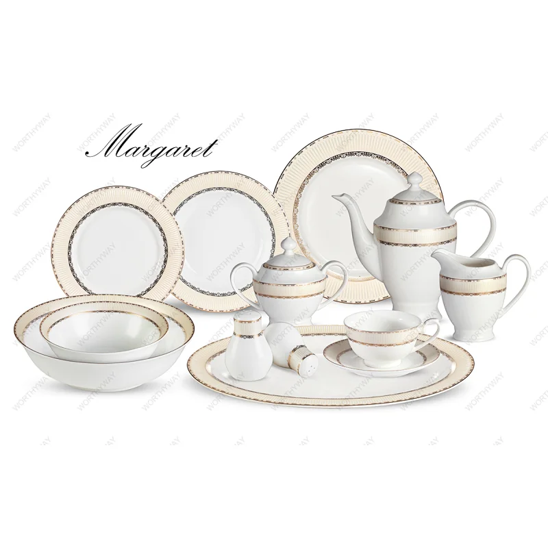 57pcs gold dinner set MARGARET