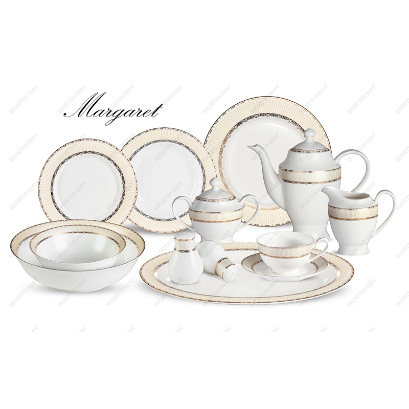 57pcs gold dinner set MARGARET