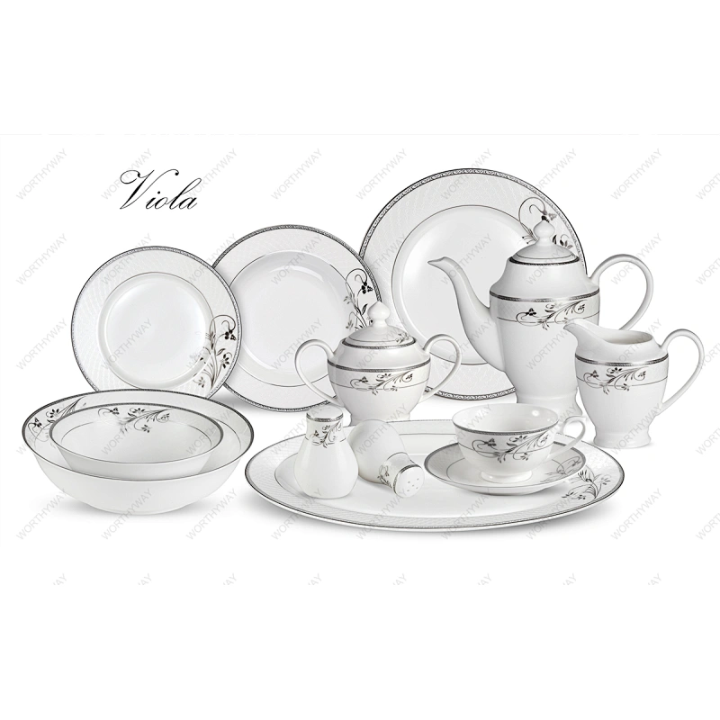 57pcs platinum dinner set VIOLA