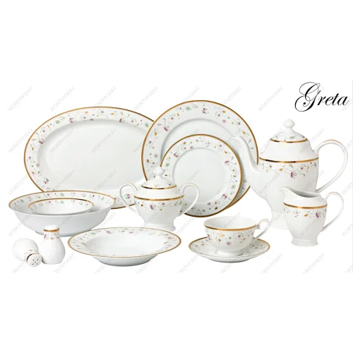 57pcs gold dinner set Greta