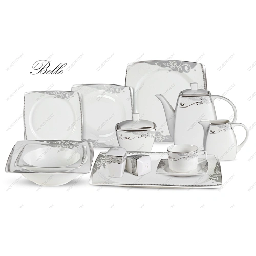 57pcs platinum dinner set BELLE