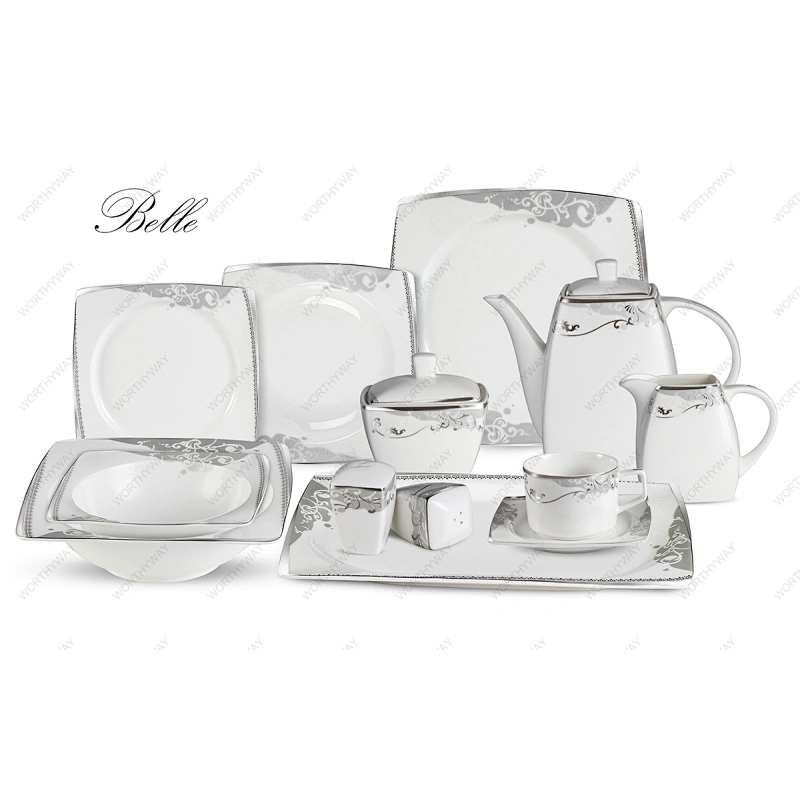 57pcs platinum dinner set BELLE