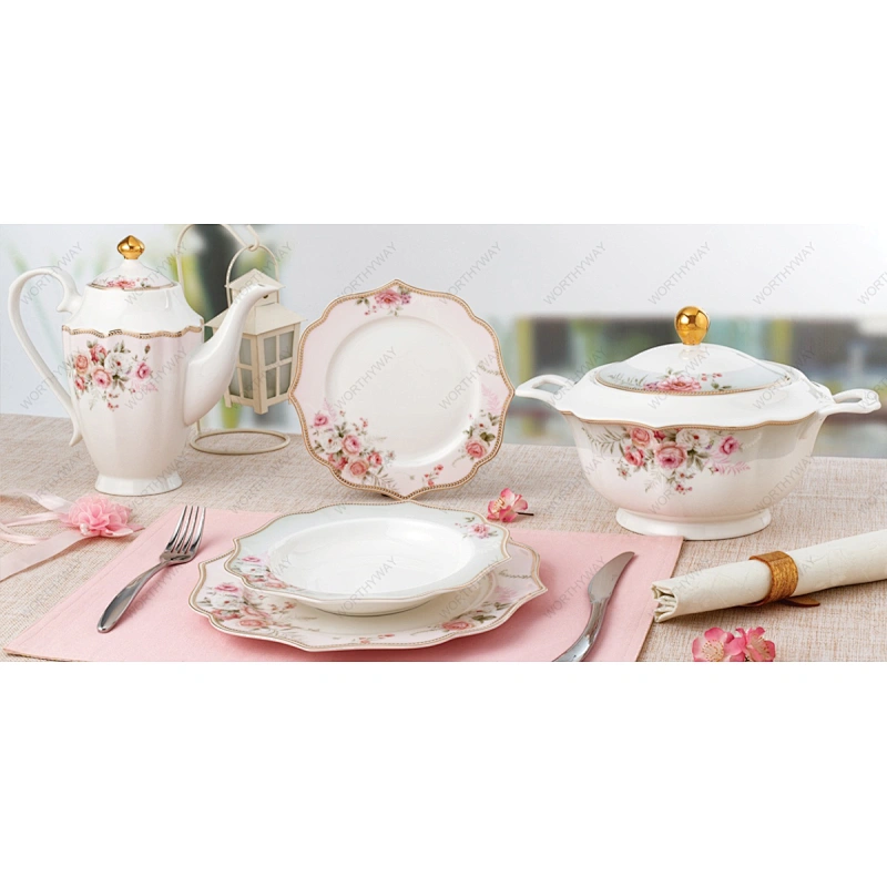 62pcs gold dinner set 7708G