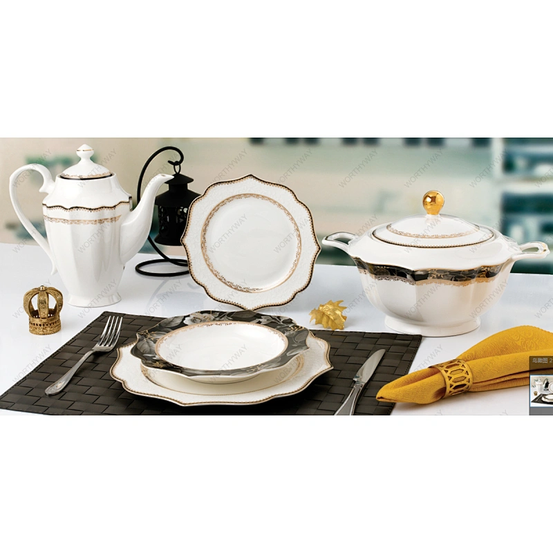 62pcs gold dinner set 7974G