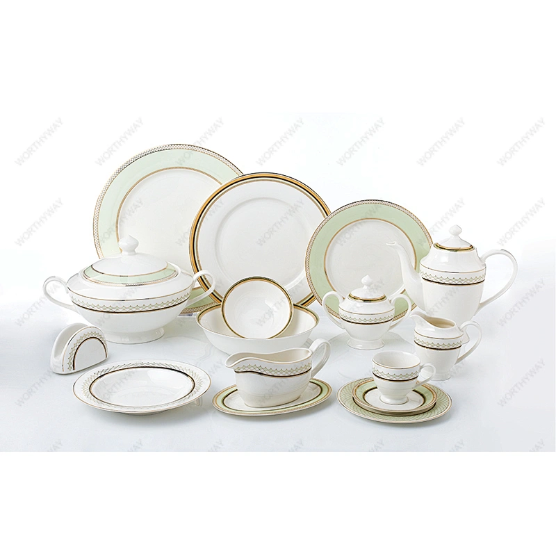 bone porcelain dinner set 7607 for 6/8/12 persons