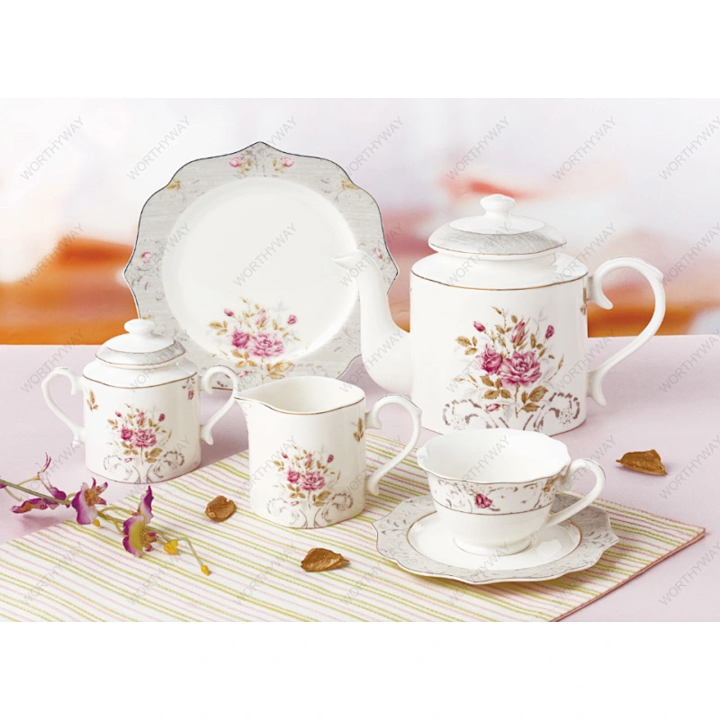 Victoria shape 21pcs tea set 6845