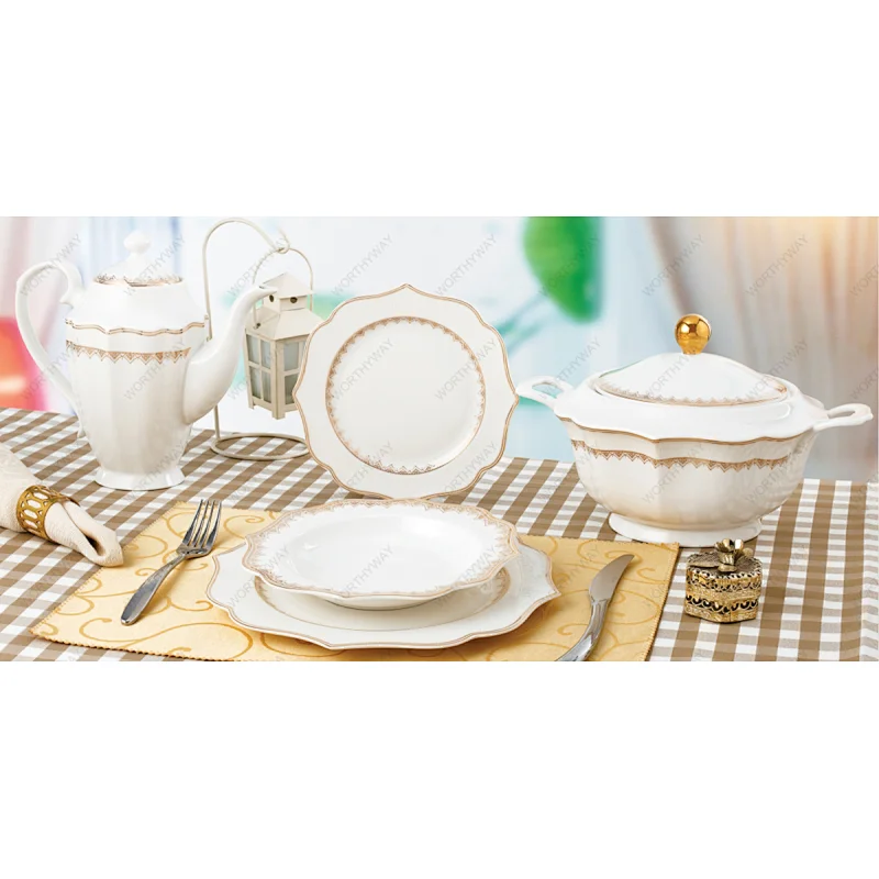 62pcs gold dinner set 8051-1G