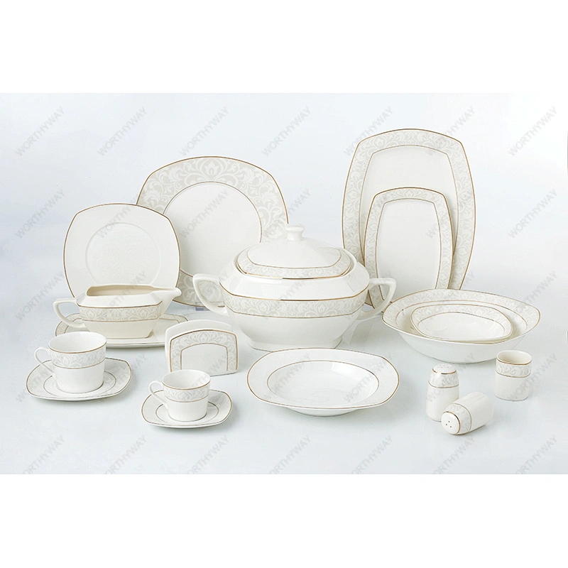 bone porcelain dinner set 7558 for 6/8/12 persons