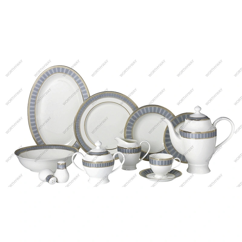Blue M dinner set