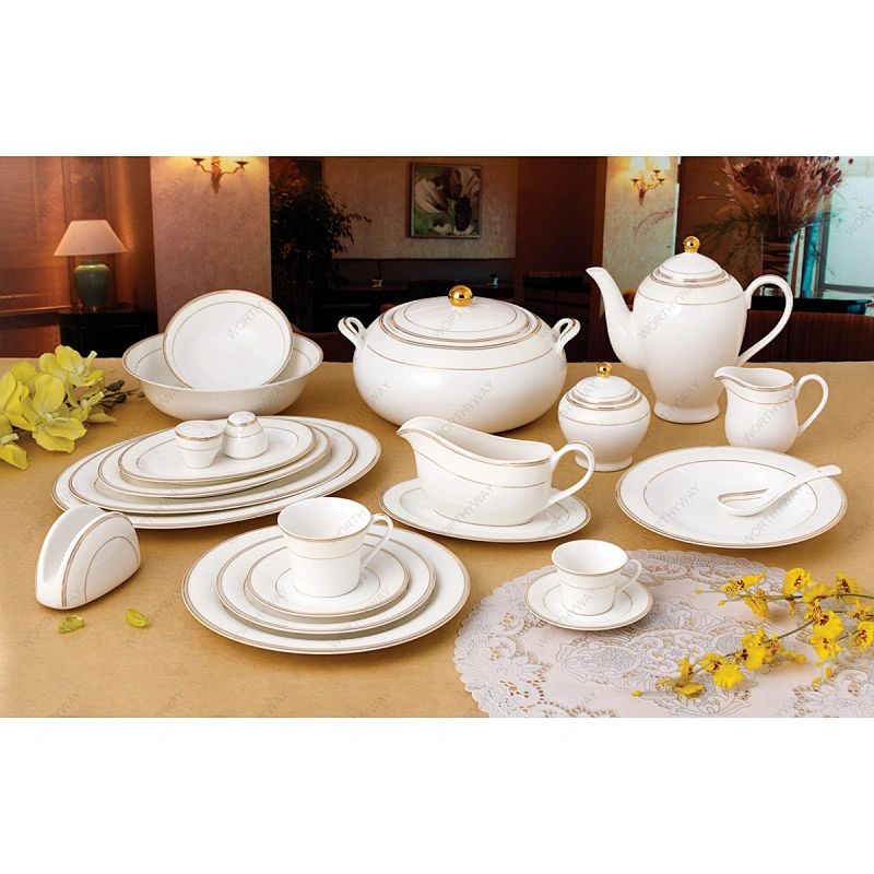 125pcs gold dinner set 6440-2G