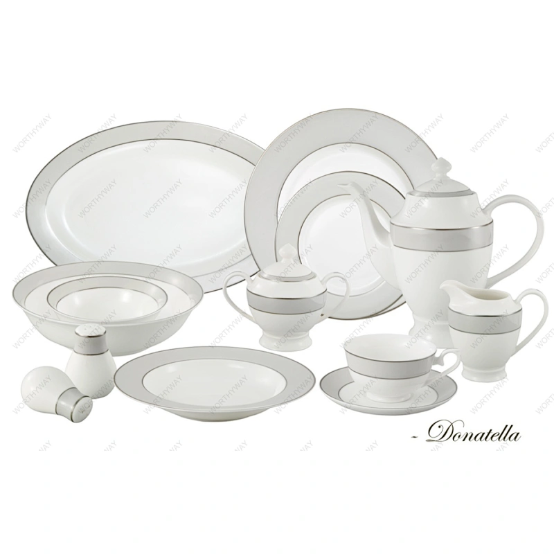57pcs gold dinner set Donatella