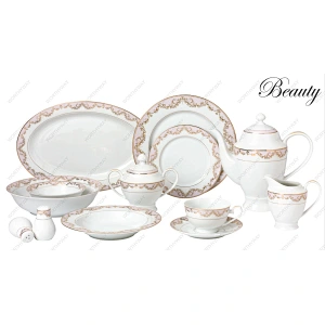 57pcs gold dinner set Beauty