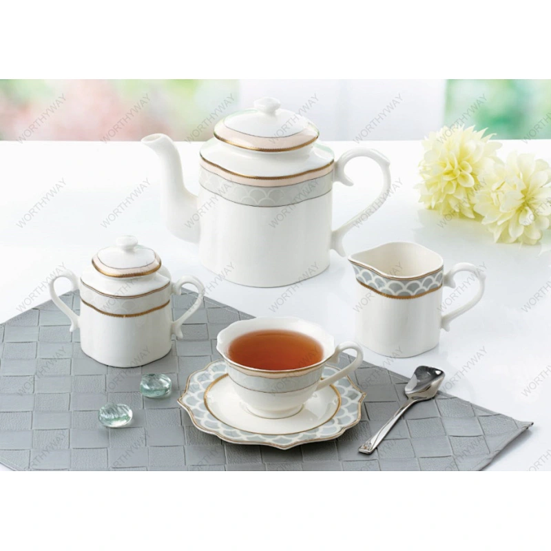 Victoria shape 15pcs tea set 6664-1E