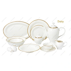 57pcs gold dinner set Daisy 7105