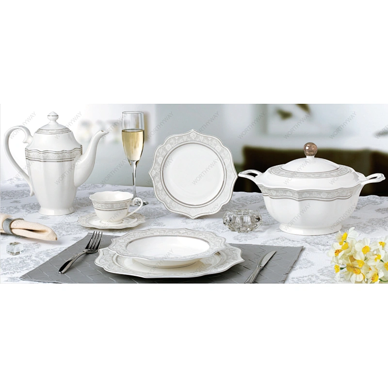 62pcs gold dinner set 7704