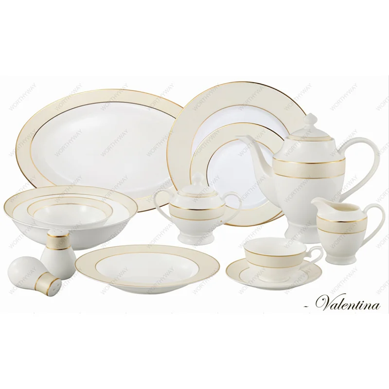 57pcs gold dinner set Valentina