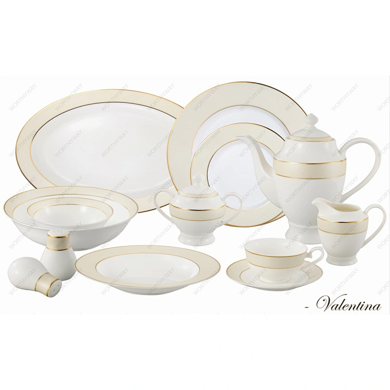 57pcs gold dinner set Valentina