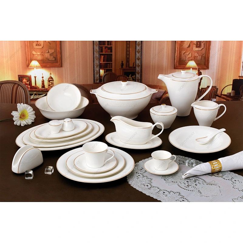 125pcs gold dinner set 7122G