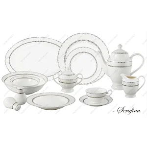 57pcs platinum dinner set Serafina