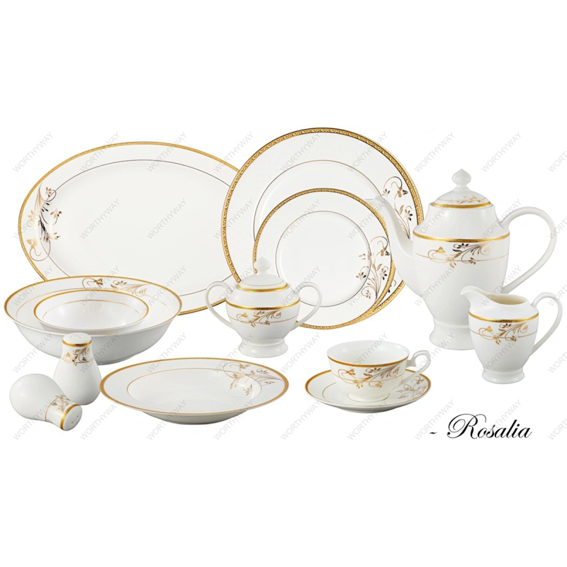 57pcs gold dinner set Rosalia