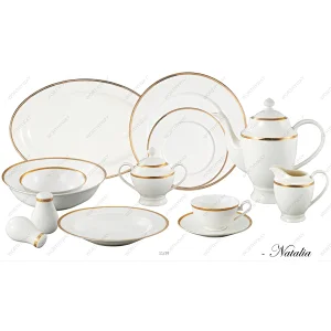 57pcs gold dinner set Natalia