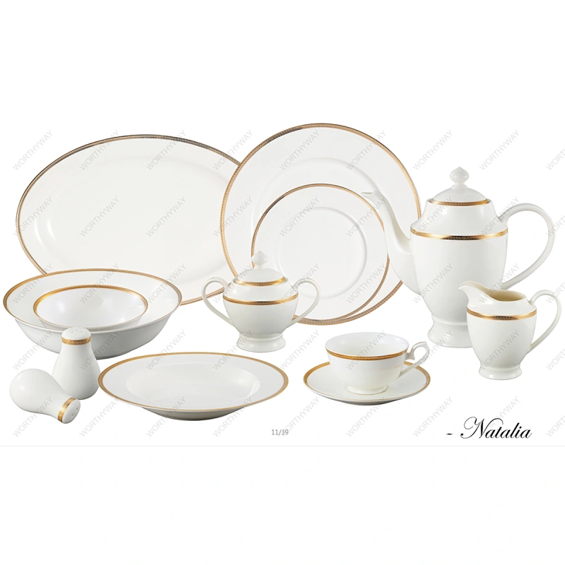 57pcs gold dinner set Natalia