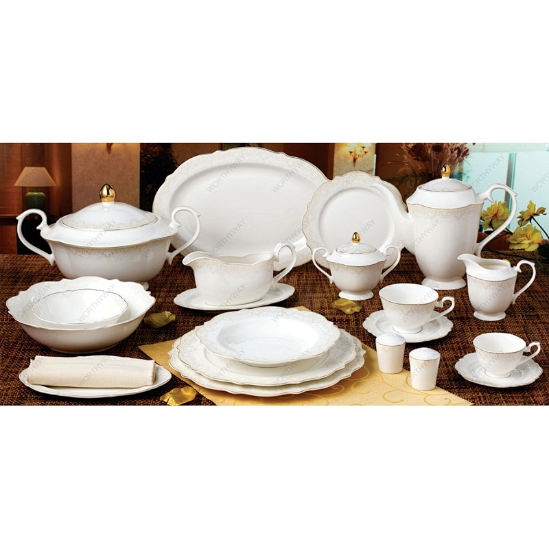 60pcs gold dinner set 7132