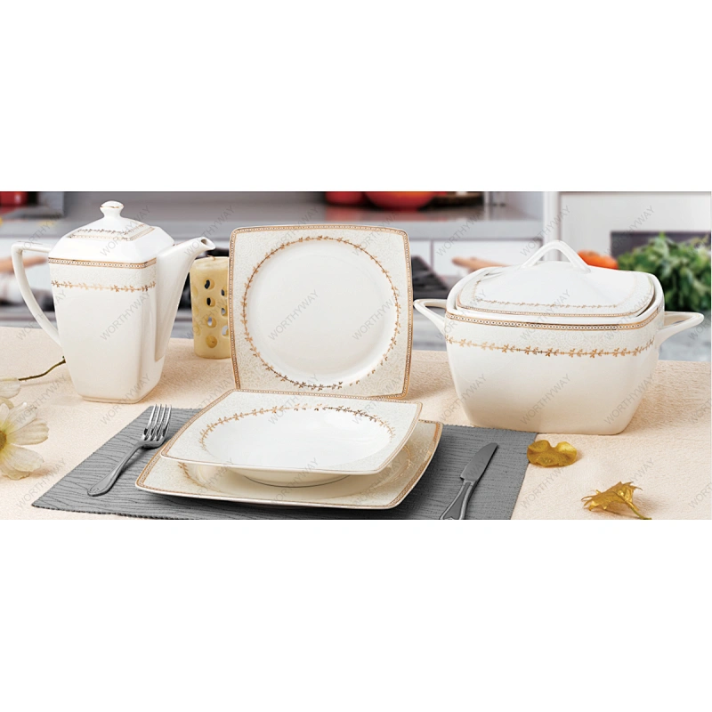 62pcs gold dinner set 6711-2G