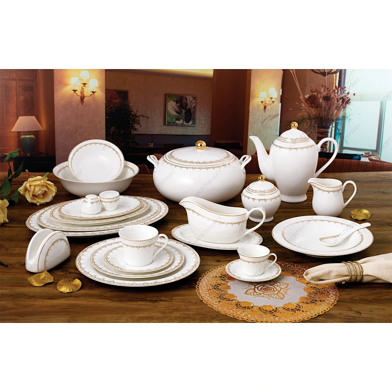 125pcs gold dinner set 7224G