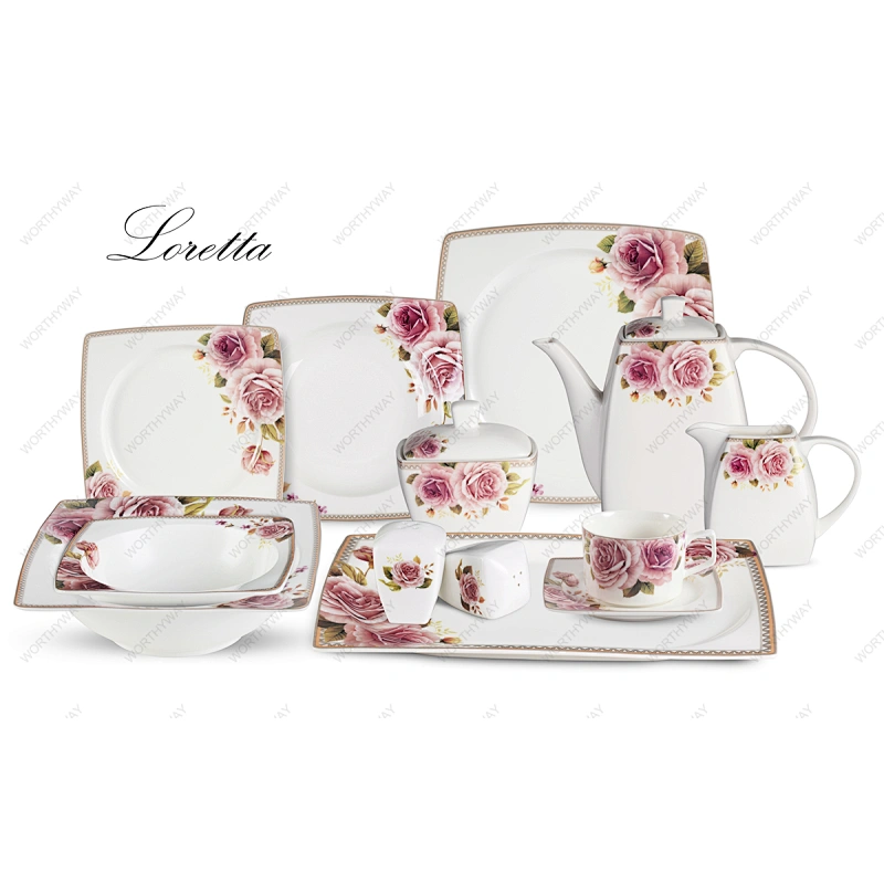 57pcs flower dinner set LORETTA