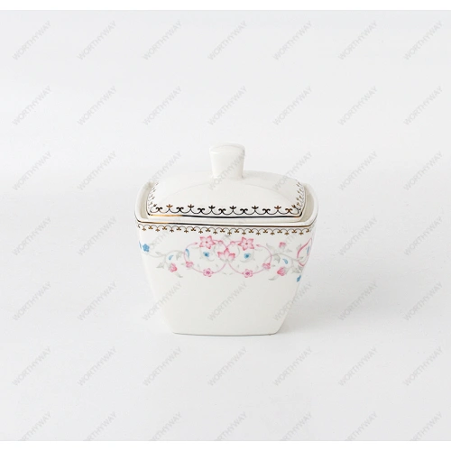bone porcelain sugar pot