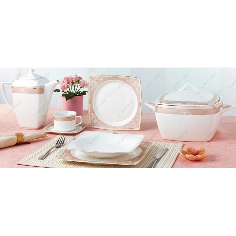 62pcs gold dinner set 7770