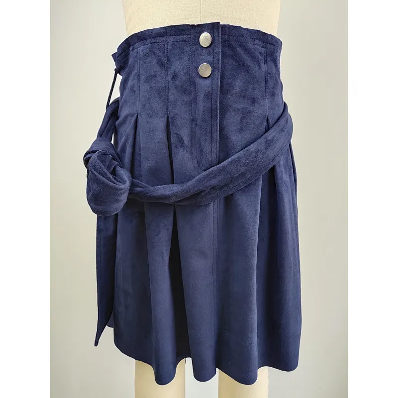 Belt blue dress for girls