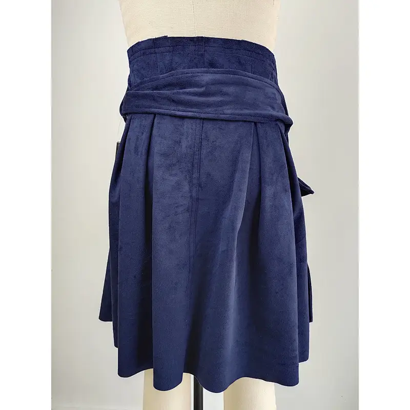 Belt blue dress for girls