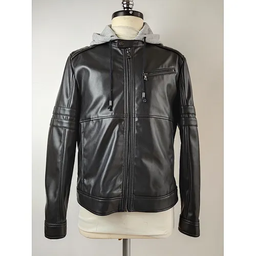Fashion Leather Coat Men PU Jacket