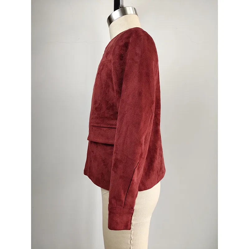 Hot seller suede long coat for girls