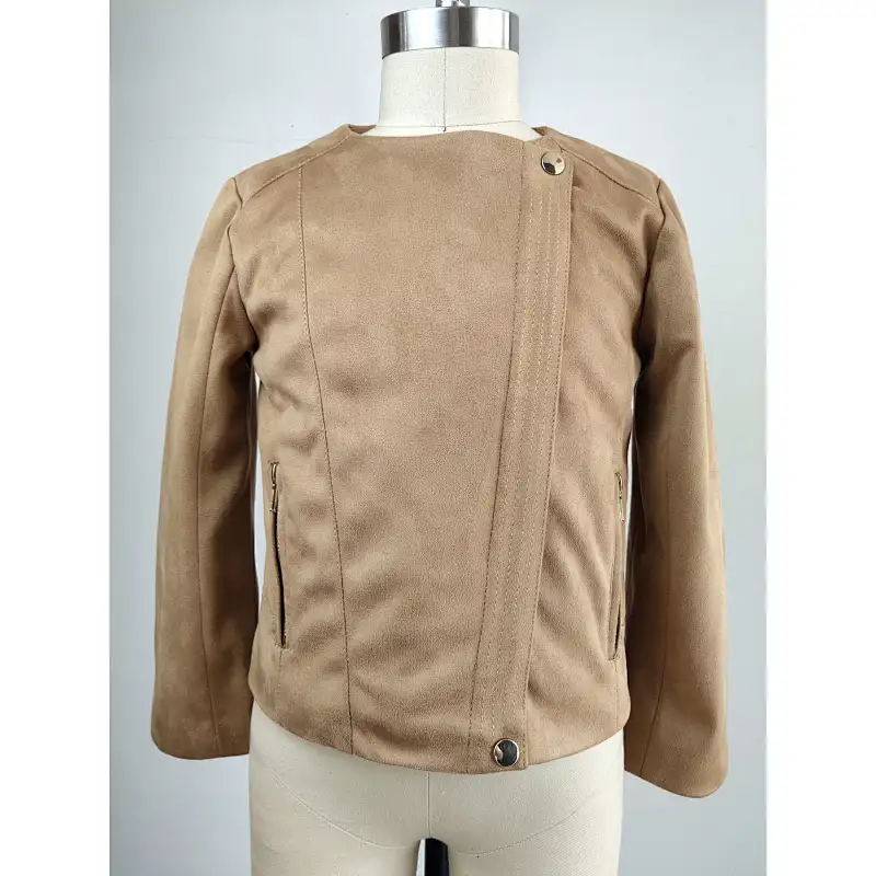 Sunny Baby Children's spring new girls suede coat