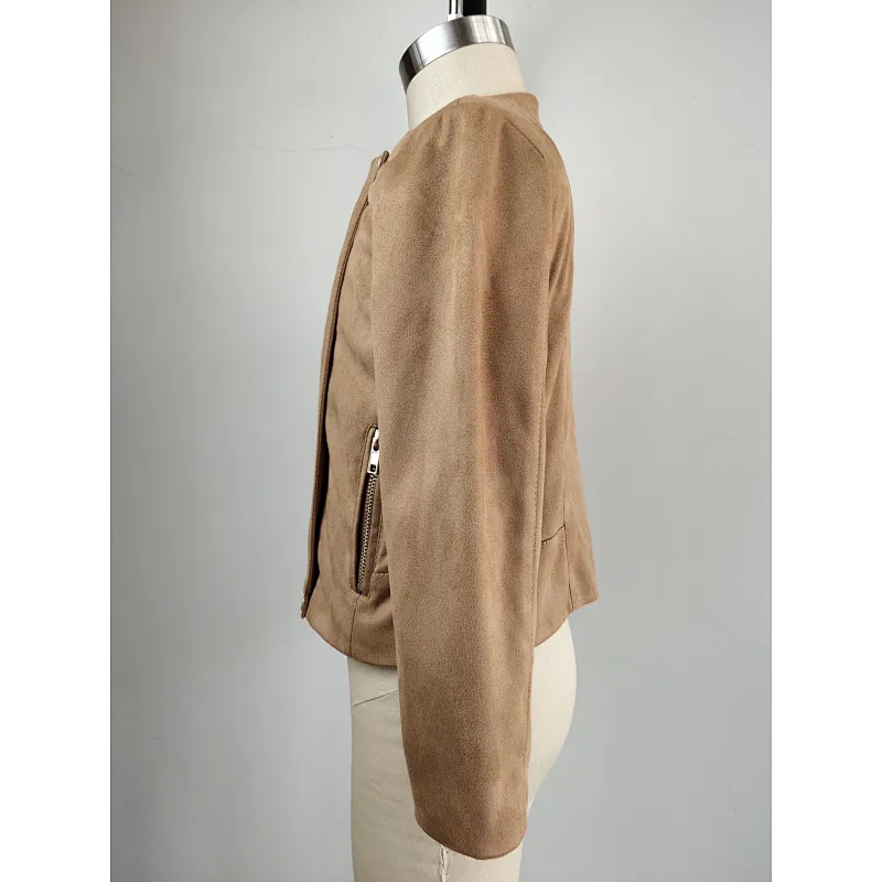 Sunny Baby Children's spring new girls suede coat