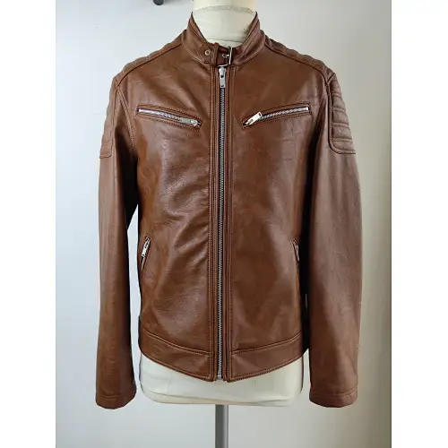 High Quality men pu leather jacket