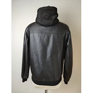 Foreign trend zippered men PU jacket