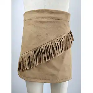 Girls Slim Suede Dress with Tassels