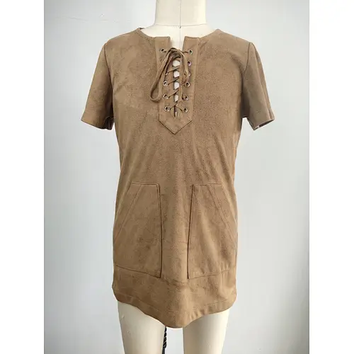 Suede dress for baby girls from China