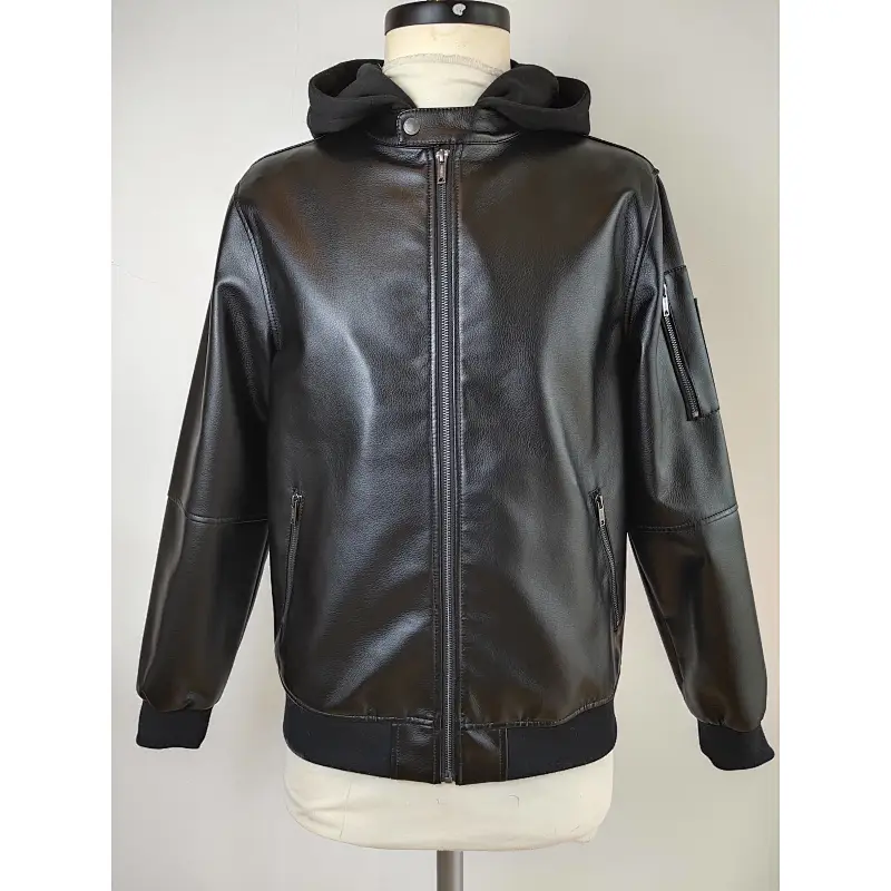 New Arrival Leather Jacket Windproof Coat for Men