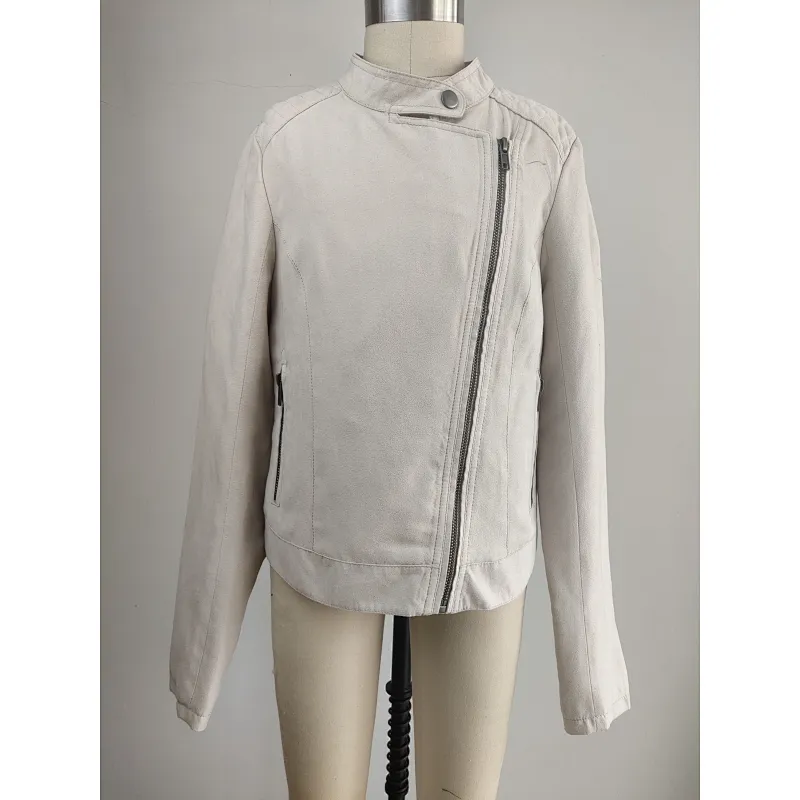High quality fancy girl pu coats