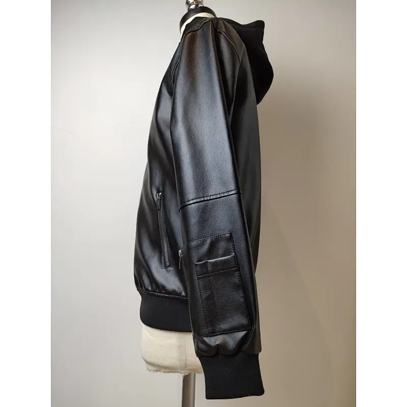 New mens Premium classic leather jacket