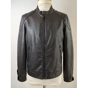 Zhejiang Jiaxing Black pu leather jacket for men