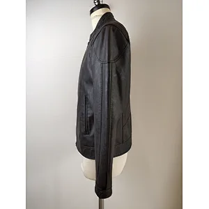 Zhejiang Jiaxing Black pu leather jacket for men